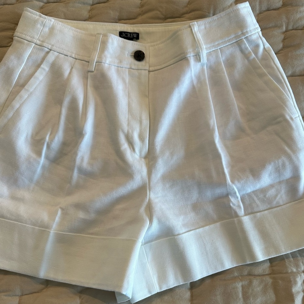 Jcrew lined shorts white 4